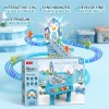 2-in-1 Ice Penguin Stair Climbing Slide & Electronic Piano Table