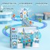2-in-1 Ice Penguin Stair Climbing Slide & Electronic Piano Table