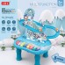 2-in-1 Ice Penguin Stair Climbing Slide & Electronic Piano Table