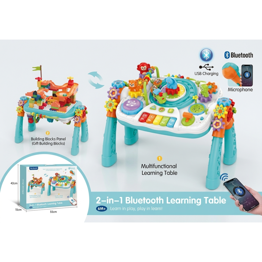 2-in-1 Bluetooth Learning Table for Toddlers