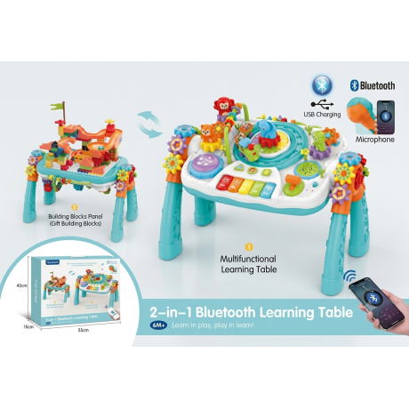 2-in-1 Bluetooth Learning Table for Toddlers