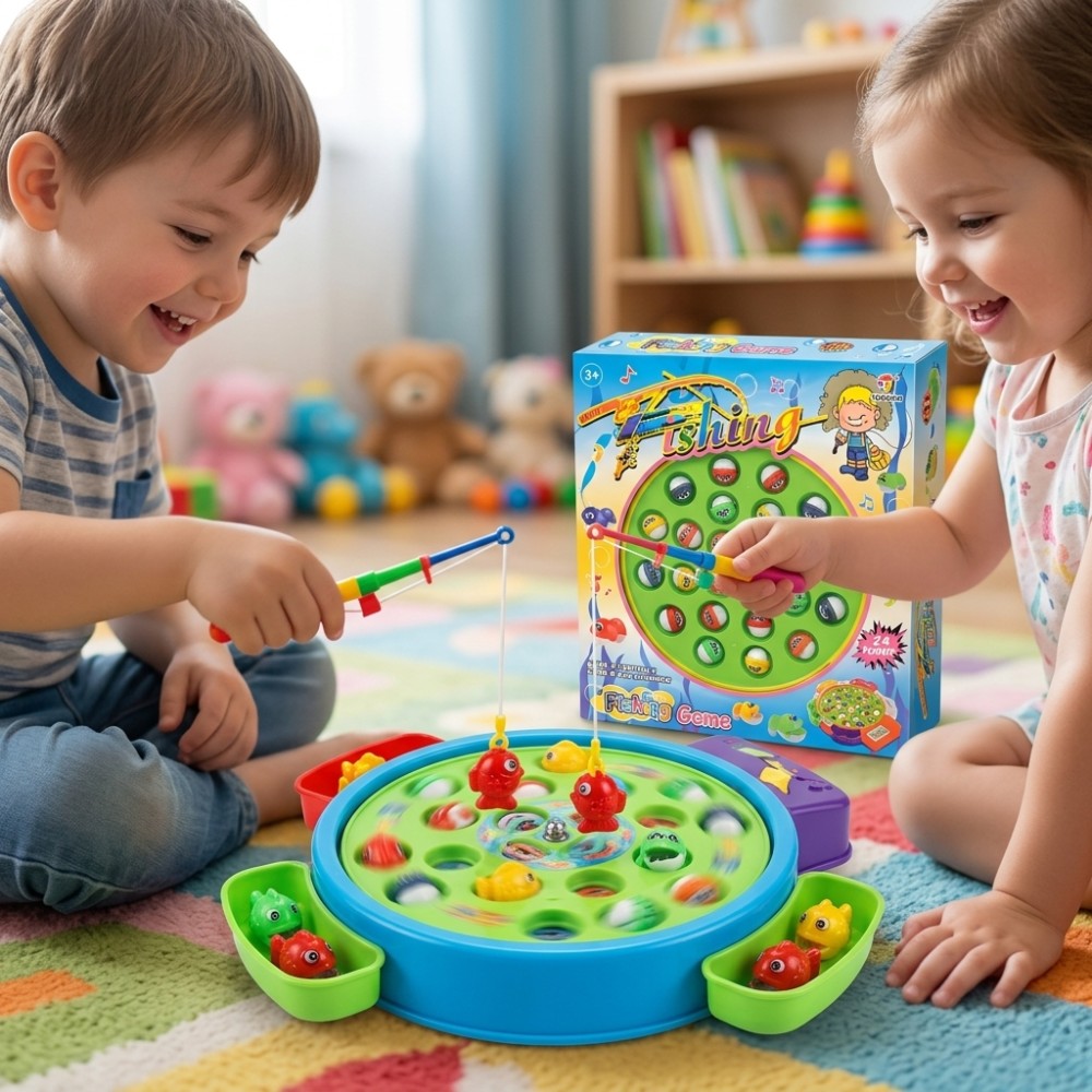 24-Fish Rotating Musical Fishing Game