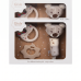 Three piece set of plush toys for ringing bells