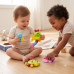 Three piece set of plush toys for ringing bells